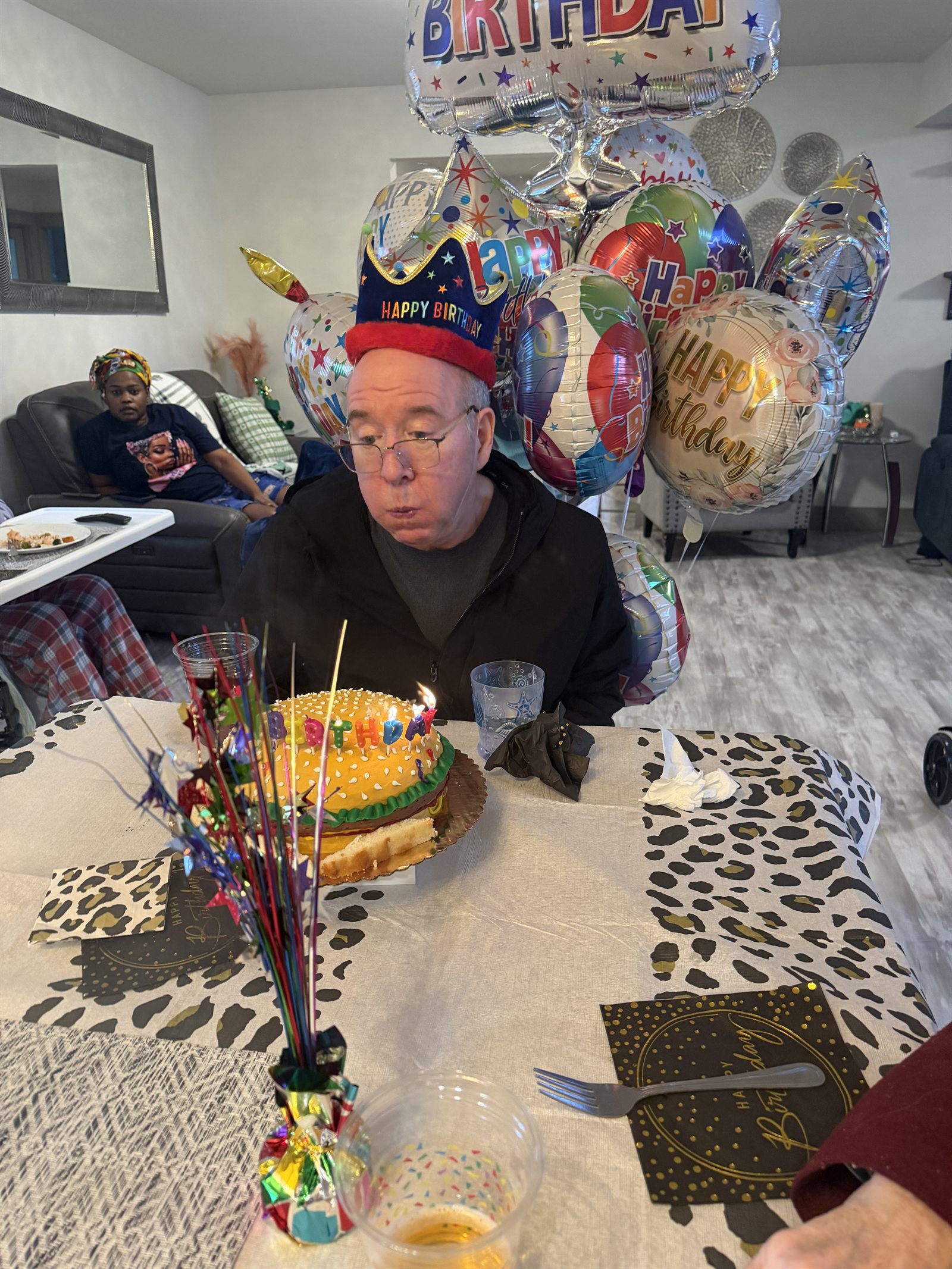 Blowing out the candles